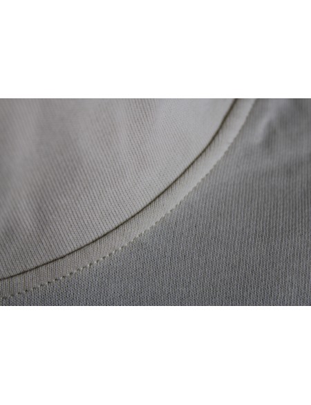 Sweat mixte en 100% Coton Oekotex à capuche coloris naturel.
